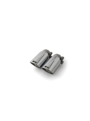 tail pipe set 2 tail pipes Ø 84 mm angled, with adjustable spherical clamp connection