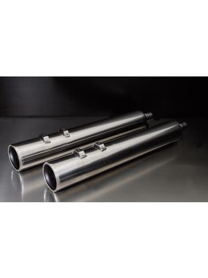 CUSTOM exhaust Straight end muffler Ø 102 mm (4''), electronicallly controlled flap and remote control (ECS), chrome, EG/ABE/EEC