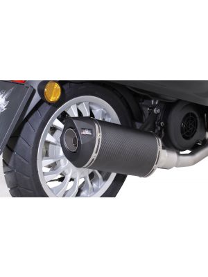 SCOOTER RSC, complete system incl. Euro 4 cat. no heat shield, carbon, 65mm, with EC approval