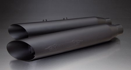Custom Exhaust Slash Cut, stainless steel black